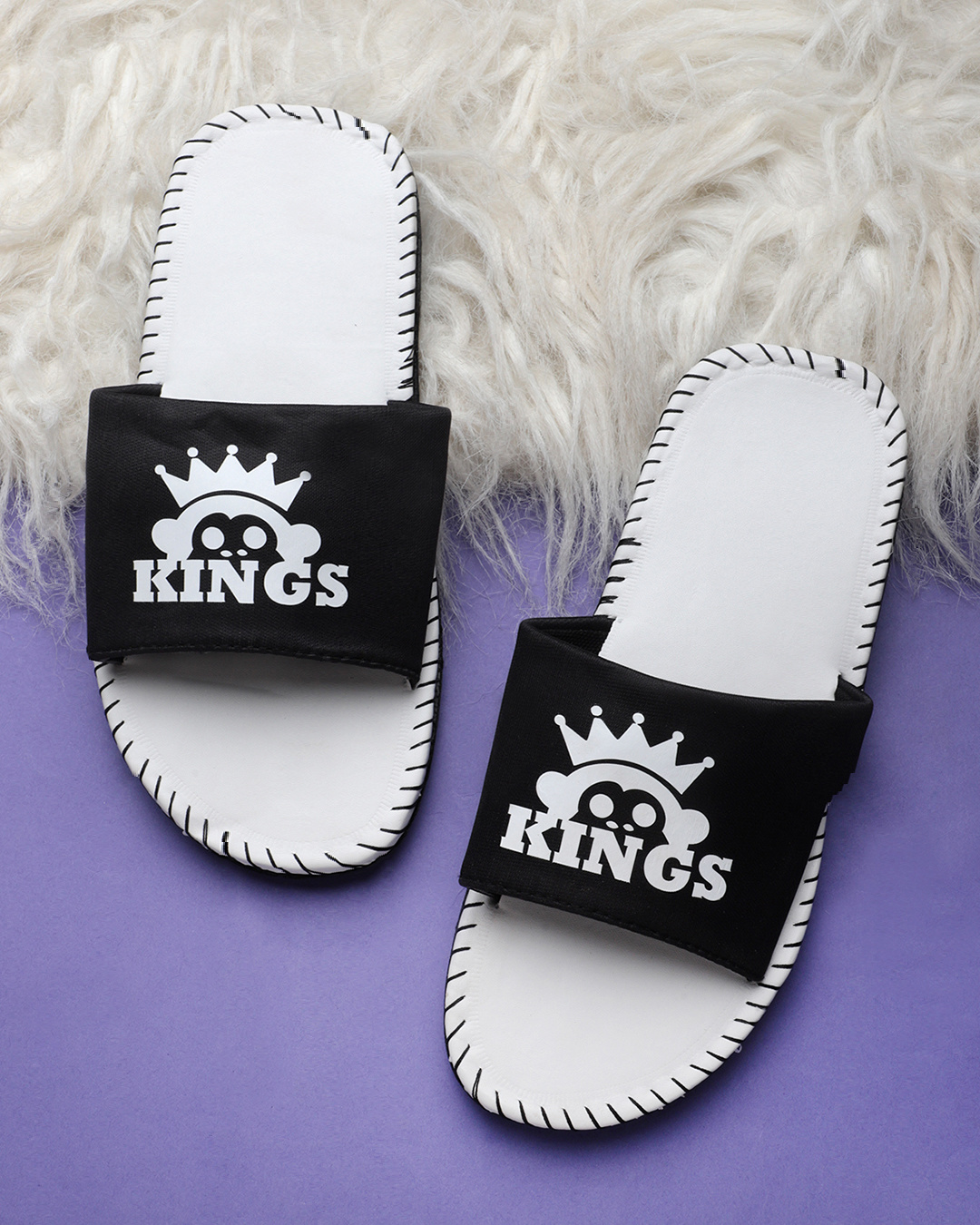 Buy Pampy Angel Kings White Slipper Flipflops Slides For Men Online In