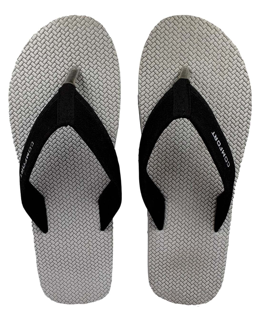 Buy Pampy Angel V IND Comfort Grey Slipper FlipFlops Slides for Men ...