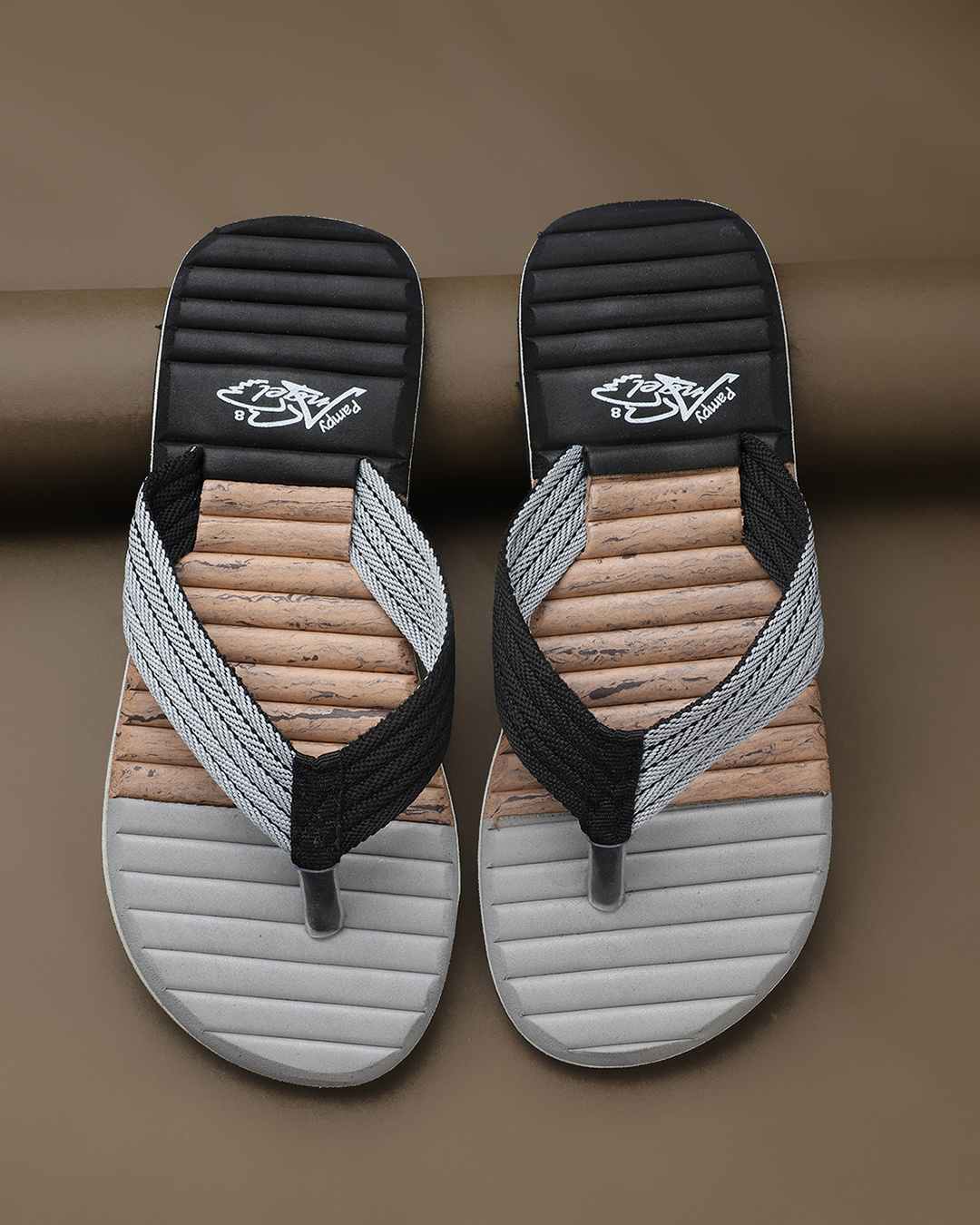 Buy Pampy Angel V Tricolor Grey Slipper FlipFlops Slides for Men Online ...