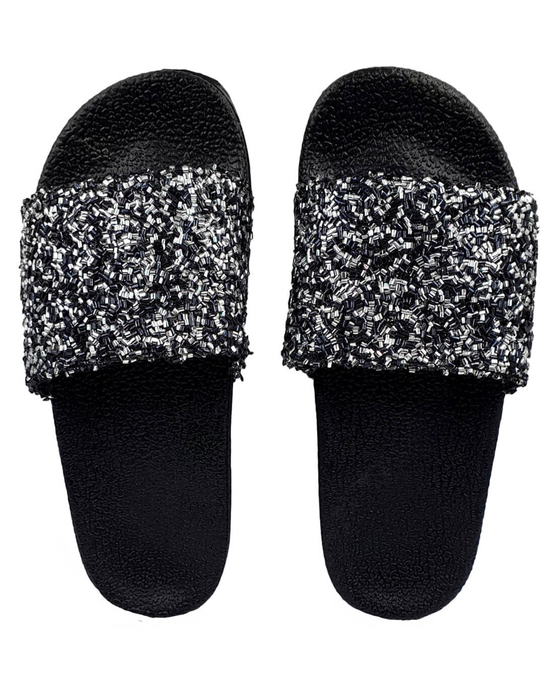 Buy Women's Black Glitter Slippers & Flip Flops Online in India at Bewakoof