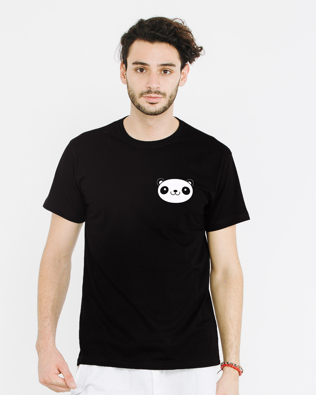 Shop Panda Face Pocket Half Sleeve T-Shirt-Back