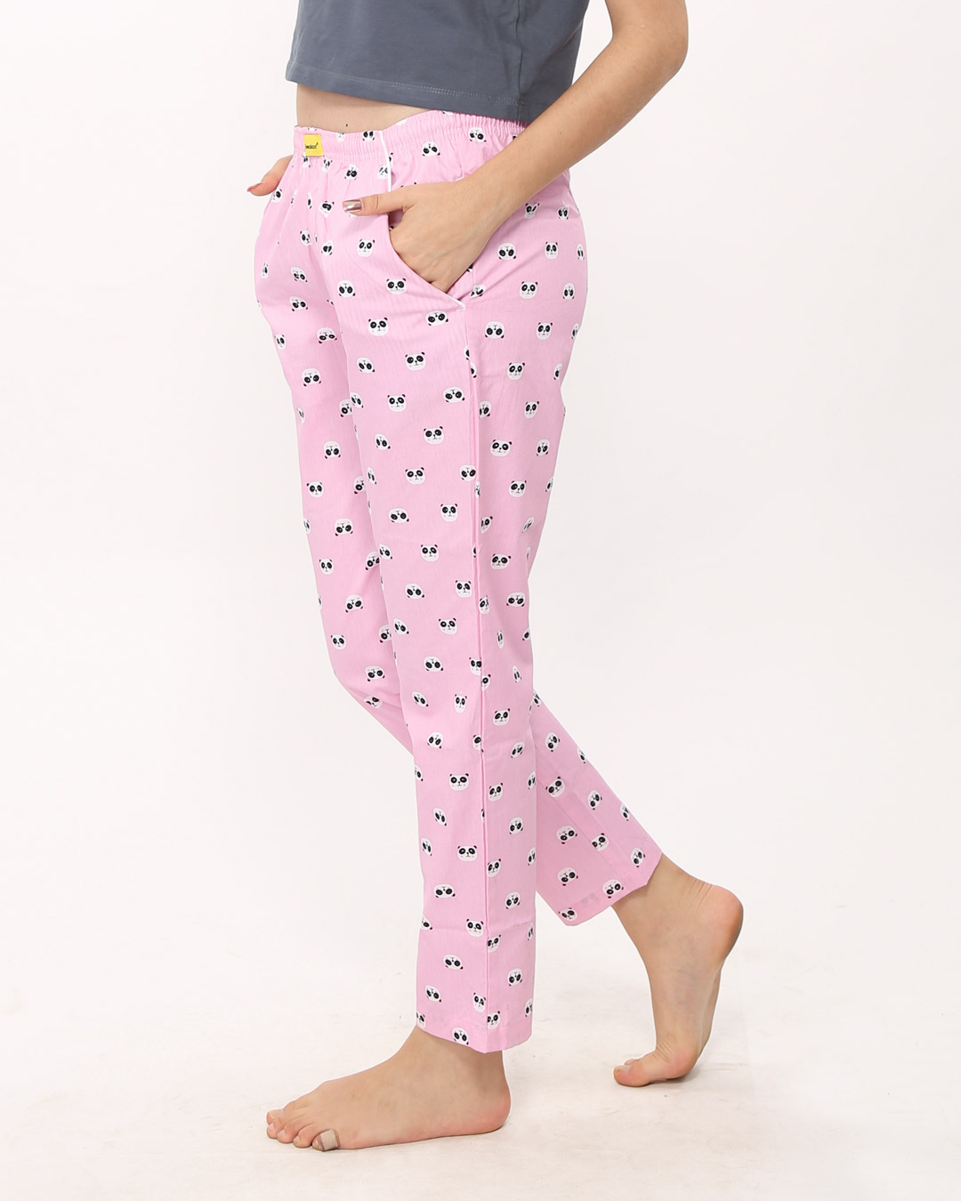 Shop Panda Face All Over Printed Pyjamas-Back