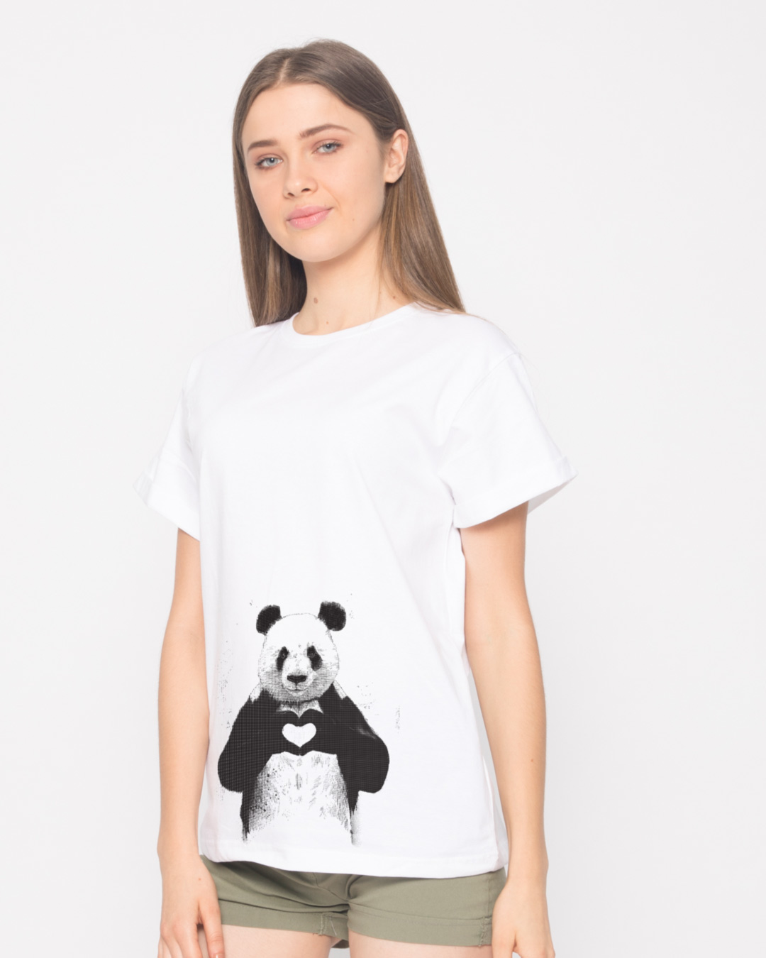 Shop Panda Love Boyfriend T-Shirt-Back