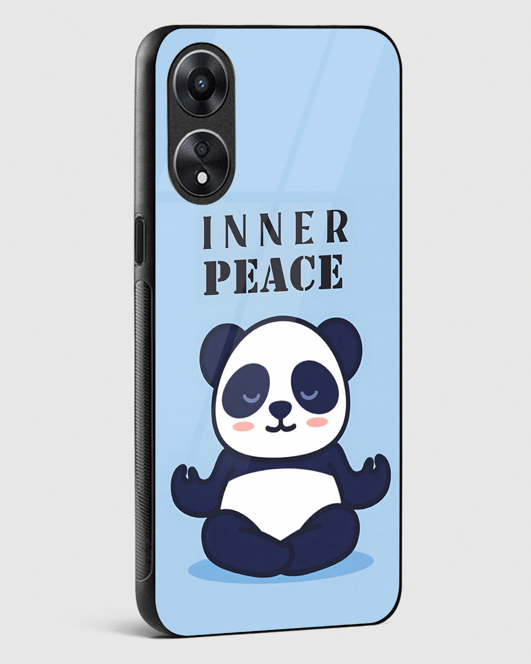 Shop Panda Peace Premium Glass Case for Oppo A78 5G-Back