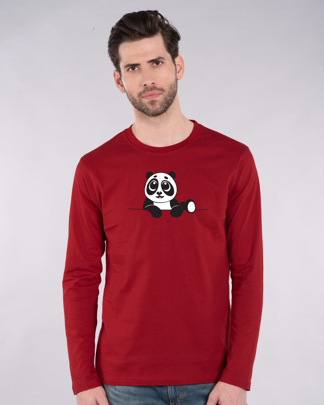 Shop Panda Peek Full Sleeve T-Shirt-Back