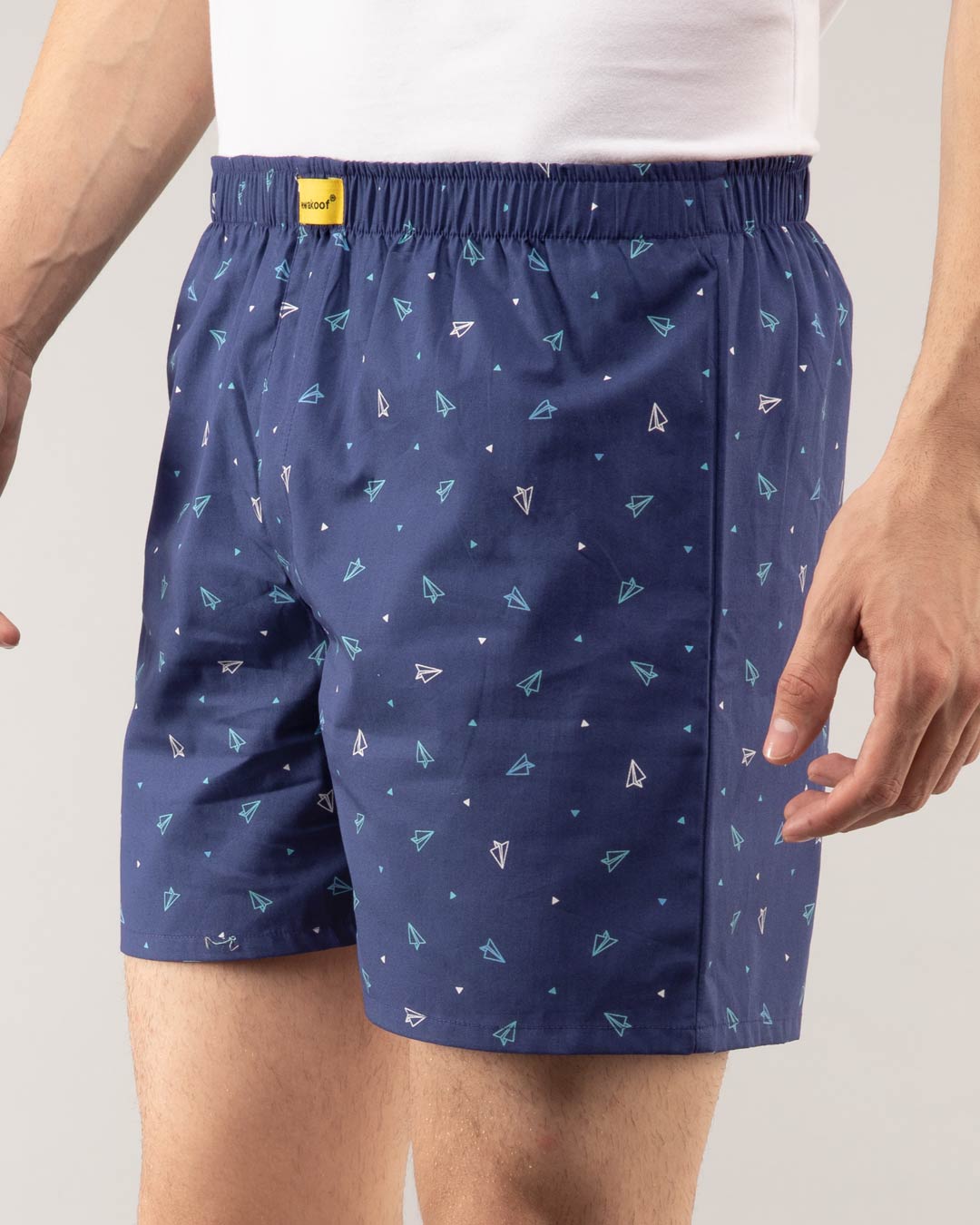 Shop Paper Blue Planes All Over Printed Boxer-Back