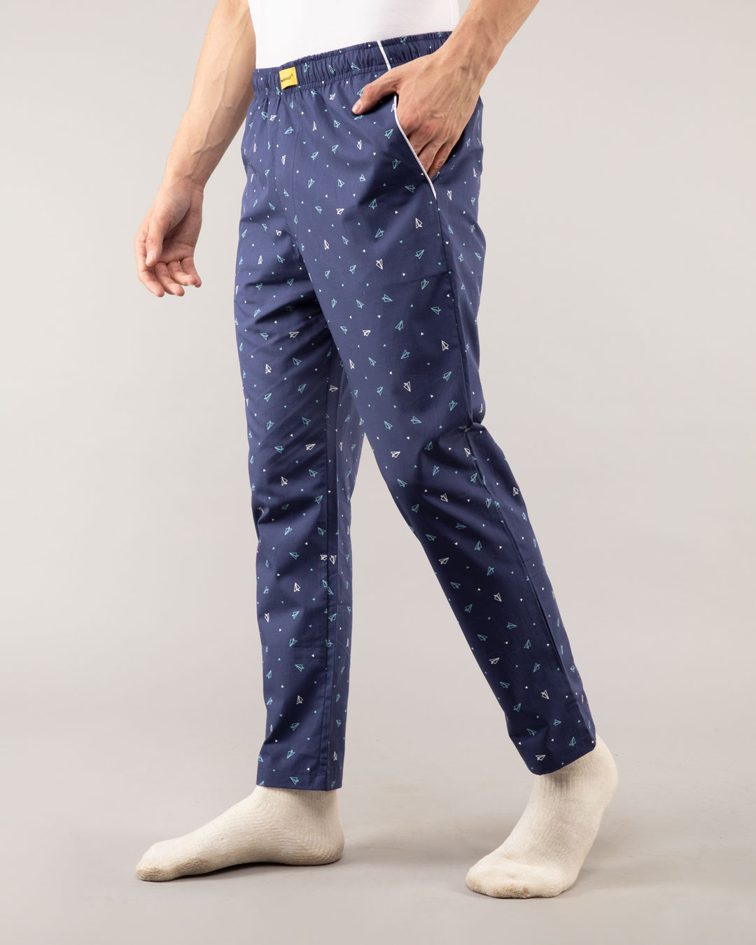 Shop Paper Blue Planes All Over Printed Pyjamas-Back