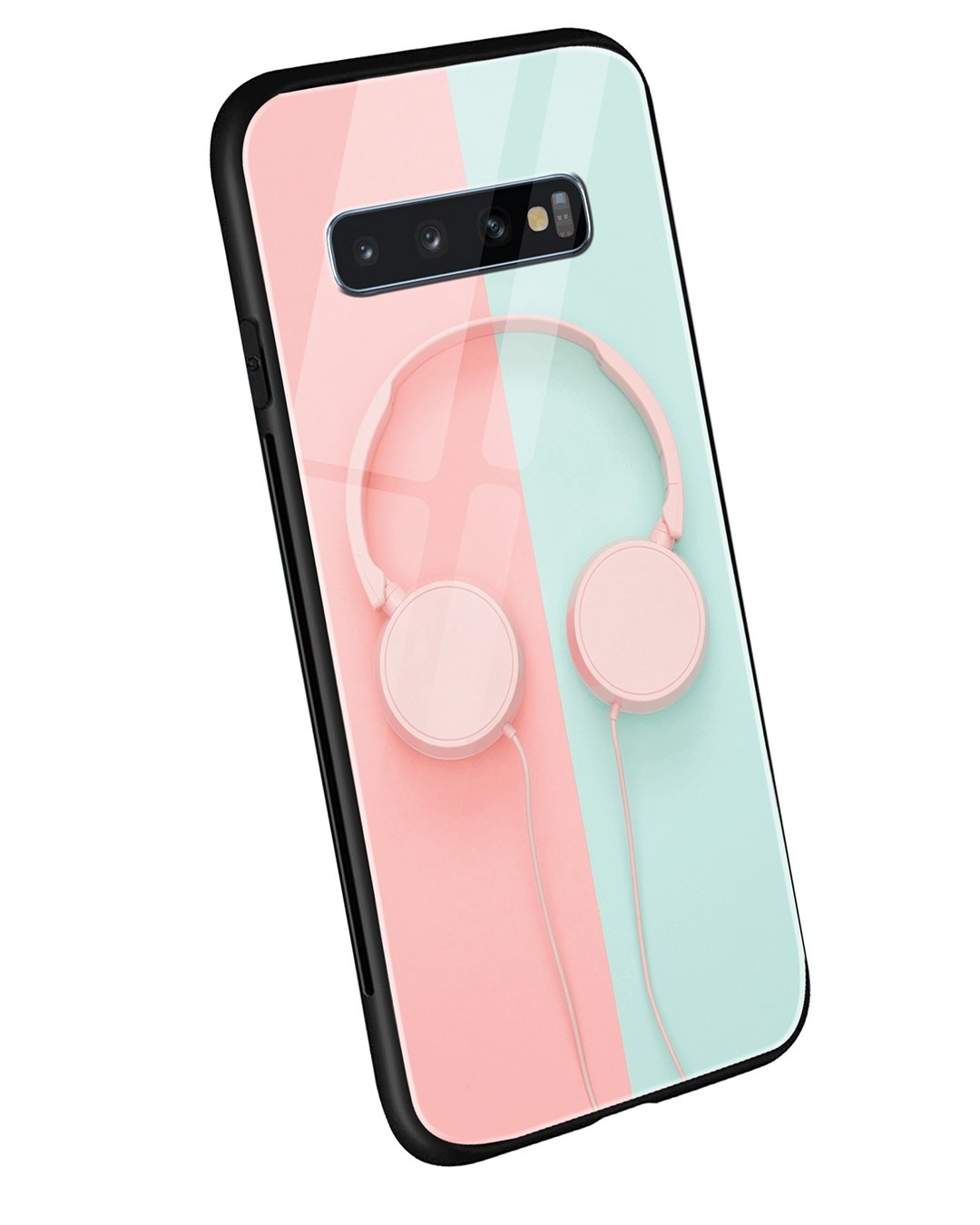 Shop Pastel Headphones Samsung Galaxy S10 Mobile Cover-Back