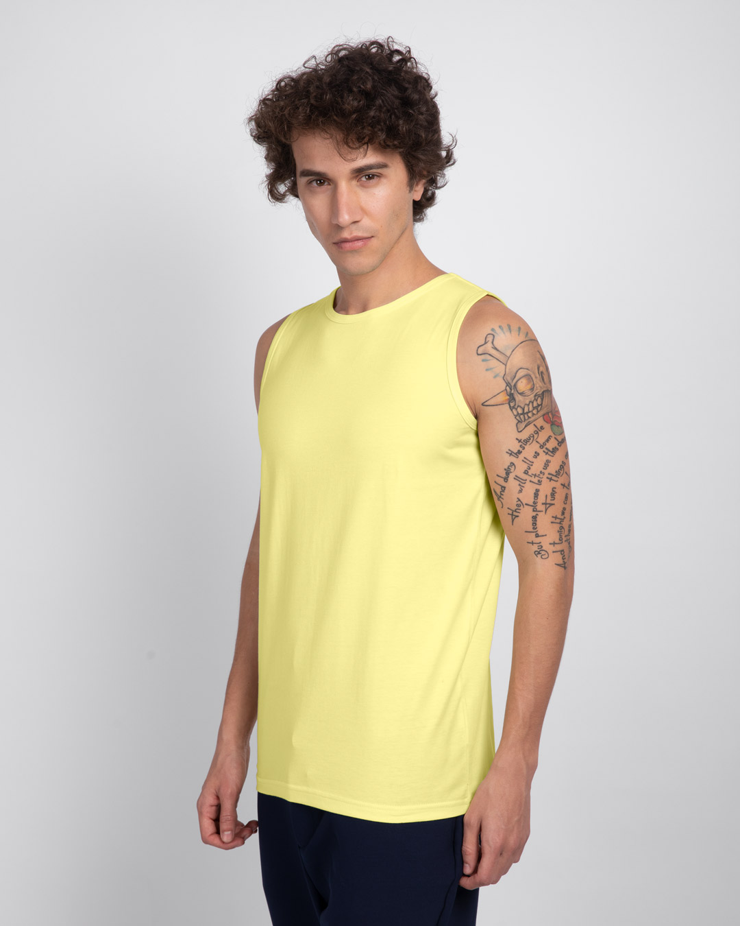 Shop Pastel Yellow Vest-Back