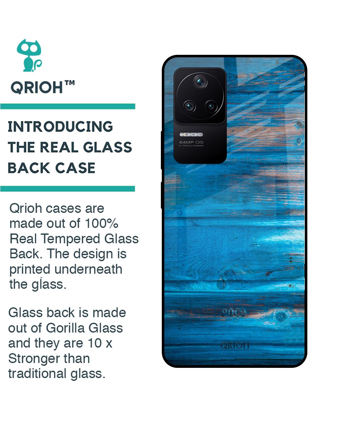 Shop Patina Finish Premium Glass Case for Poco F4 5G (Shock Proof, Scratch Resistant)-Back