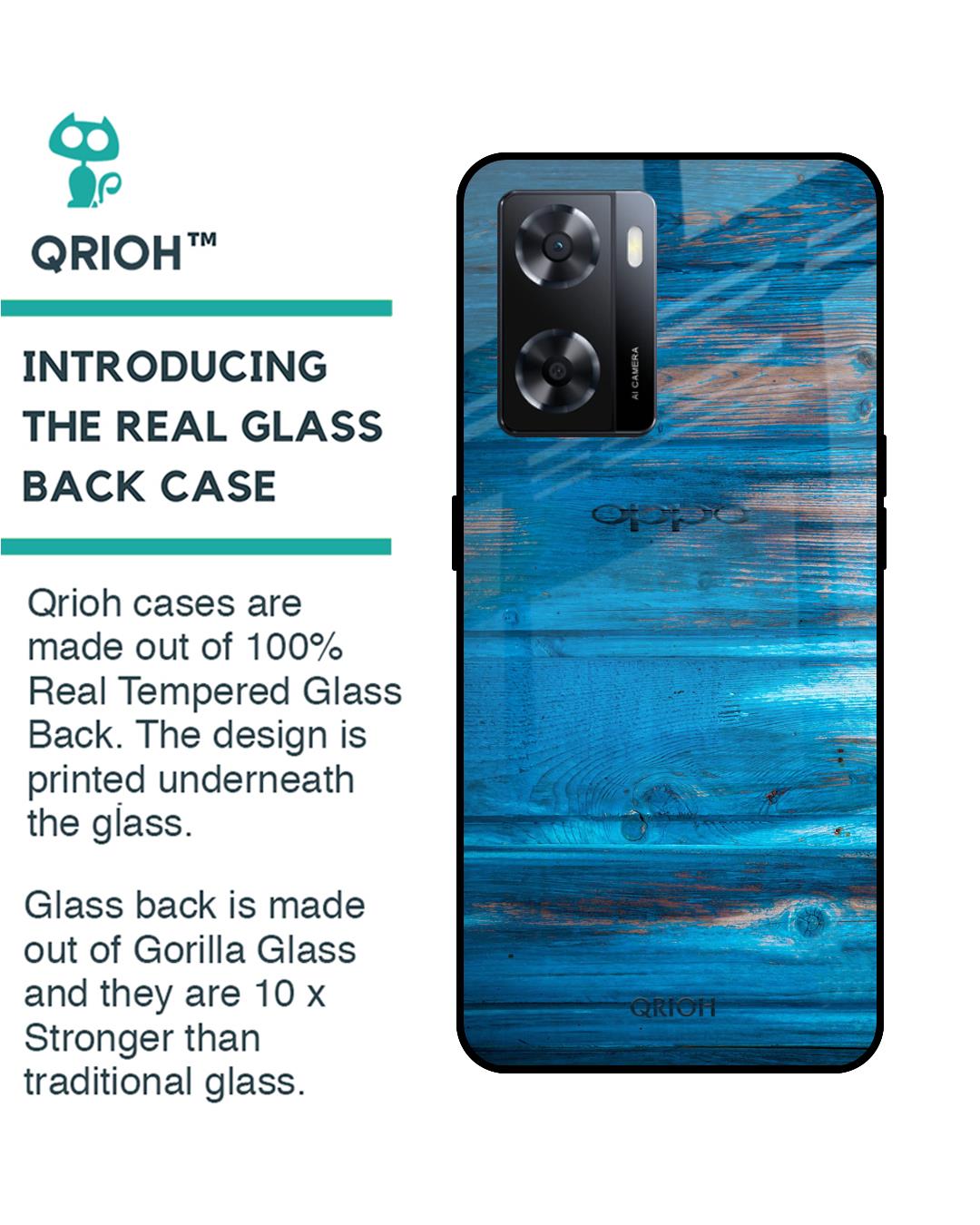 Shop Patina Finish Printed Premium Glass case for OPPO A77s (Shock Proof,Scratch Resistant)-Back