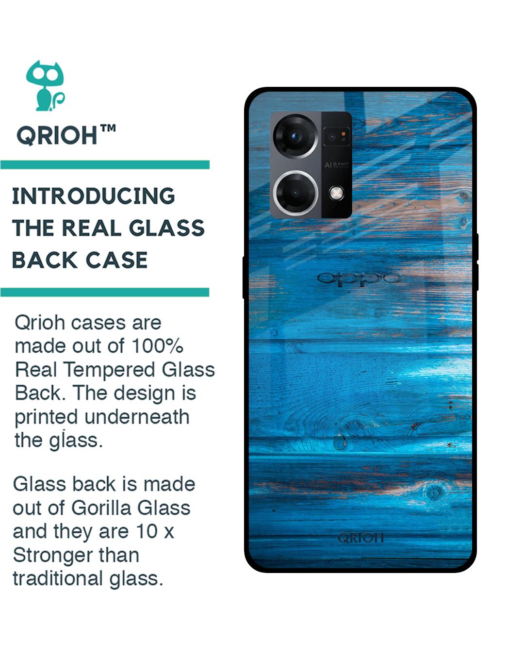 Shop Patina Finish Printed Premium Glass Cover for OPPO F21 Pro (Shockproof, Light Weight)-Back