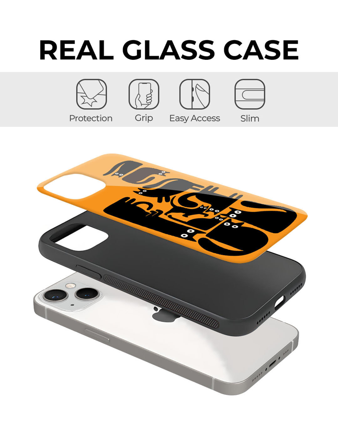 Shop Paw Jigsaw Premium Glass Cover for Apple iPhone 12 Pro Max-Back