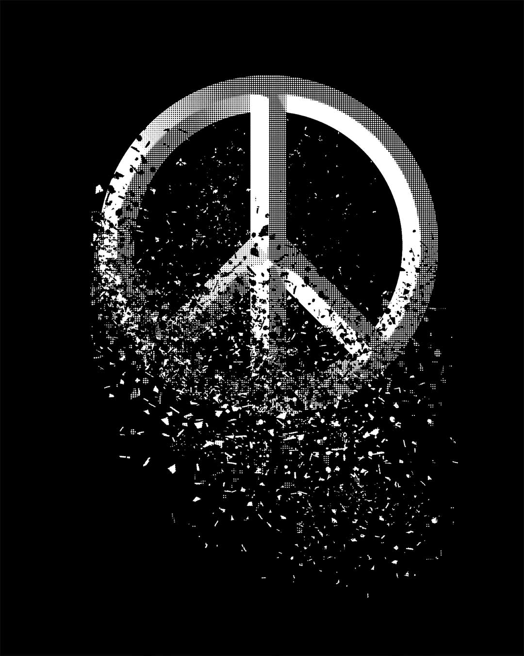 Buy Peace Dispersion Half Sleeve T Shirt For Men Black Online At Bewakoof