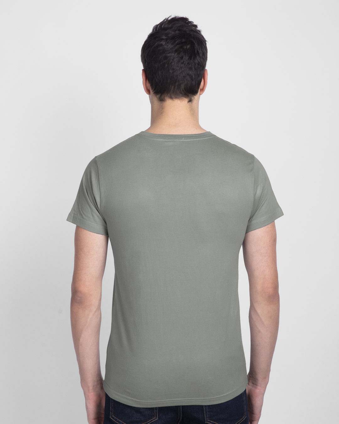 Shop Peace Jerry Half Sleeve T-Shirt (TJL) Meteor Grey-Back