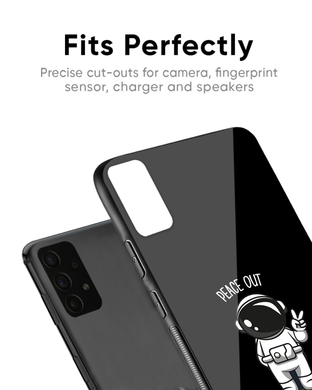 Shop Peace Out Astro Premium Glass Case for Apple iPhone 12 (Shock Proof, Scratch Resistant)-Back