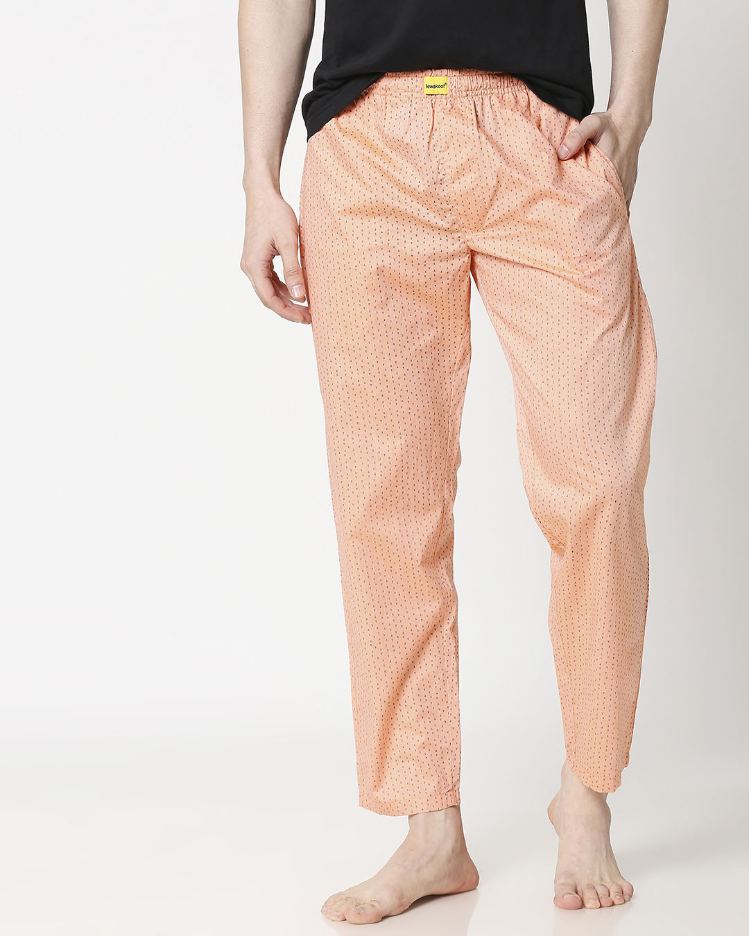 Shop Peach Cones Men's Pyjamas-Back