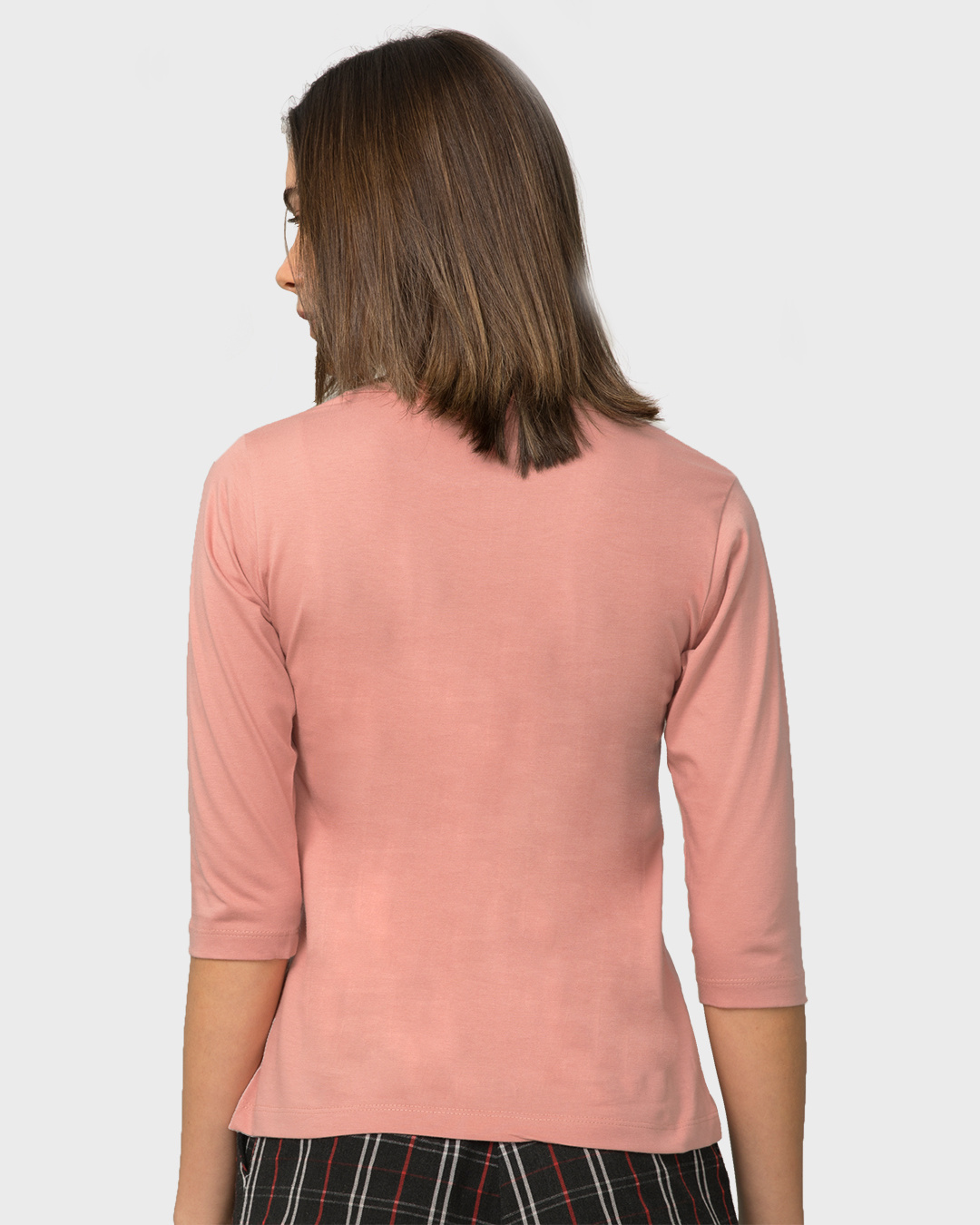 Shop Women's Pink Peeking Army Graphic Printed T-shirt-Back