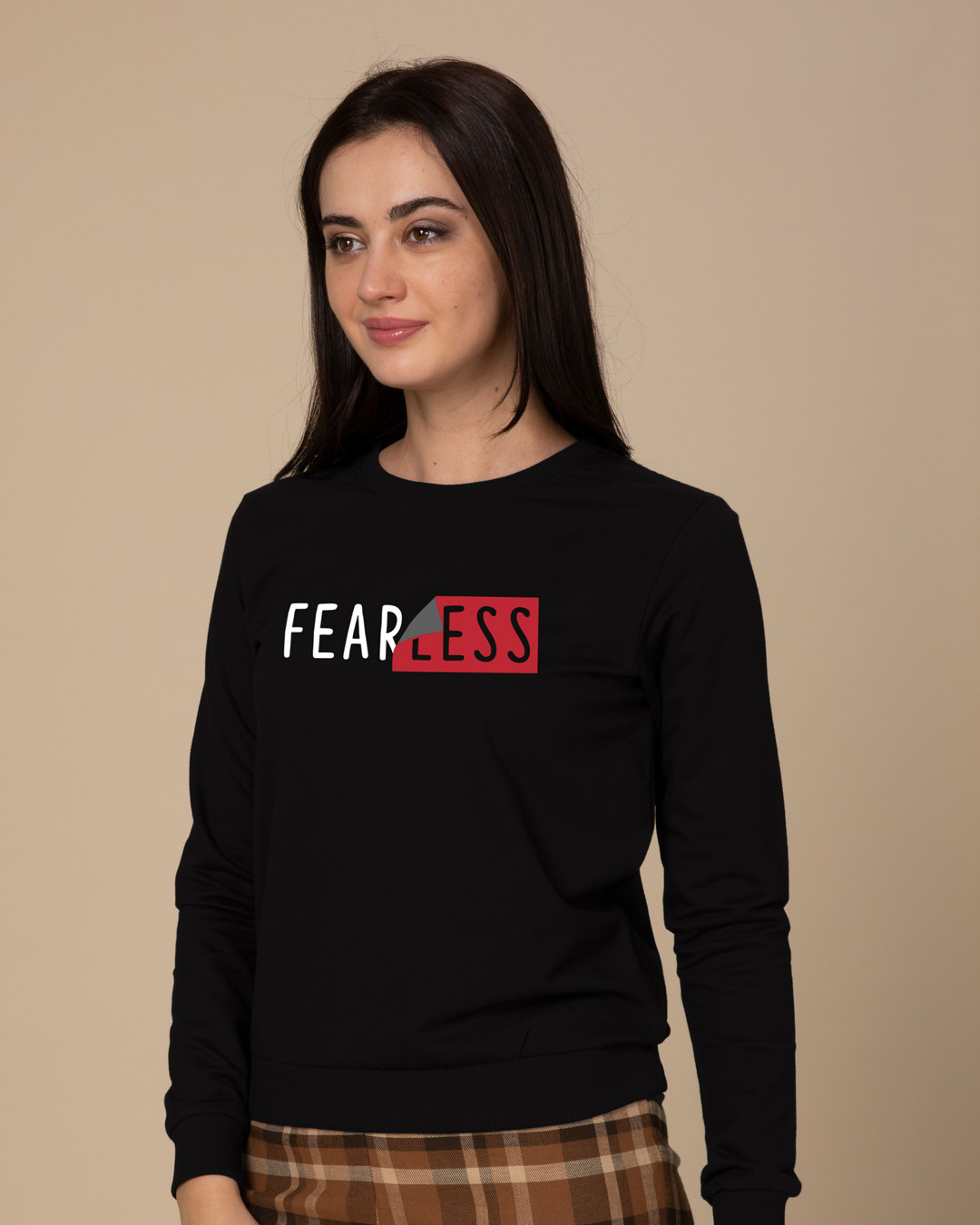 Shop Peel Off Fearless Fleece Light Sweatshirt-Back