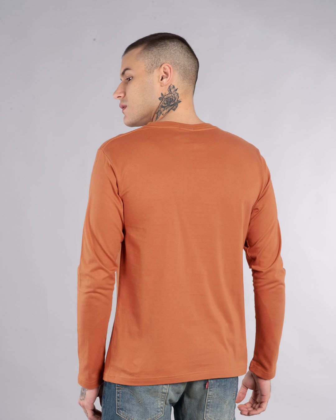 Shop Penguin D-day Full Sleeve T-Shirt Vintage Orange-Back