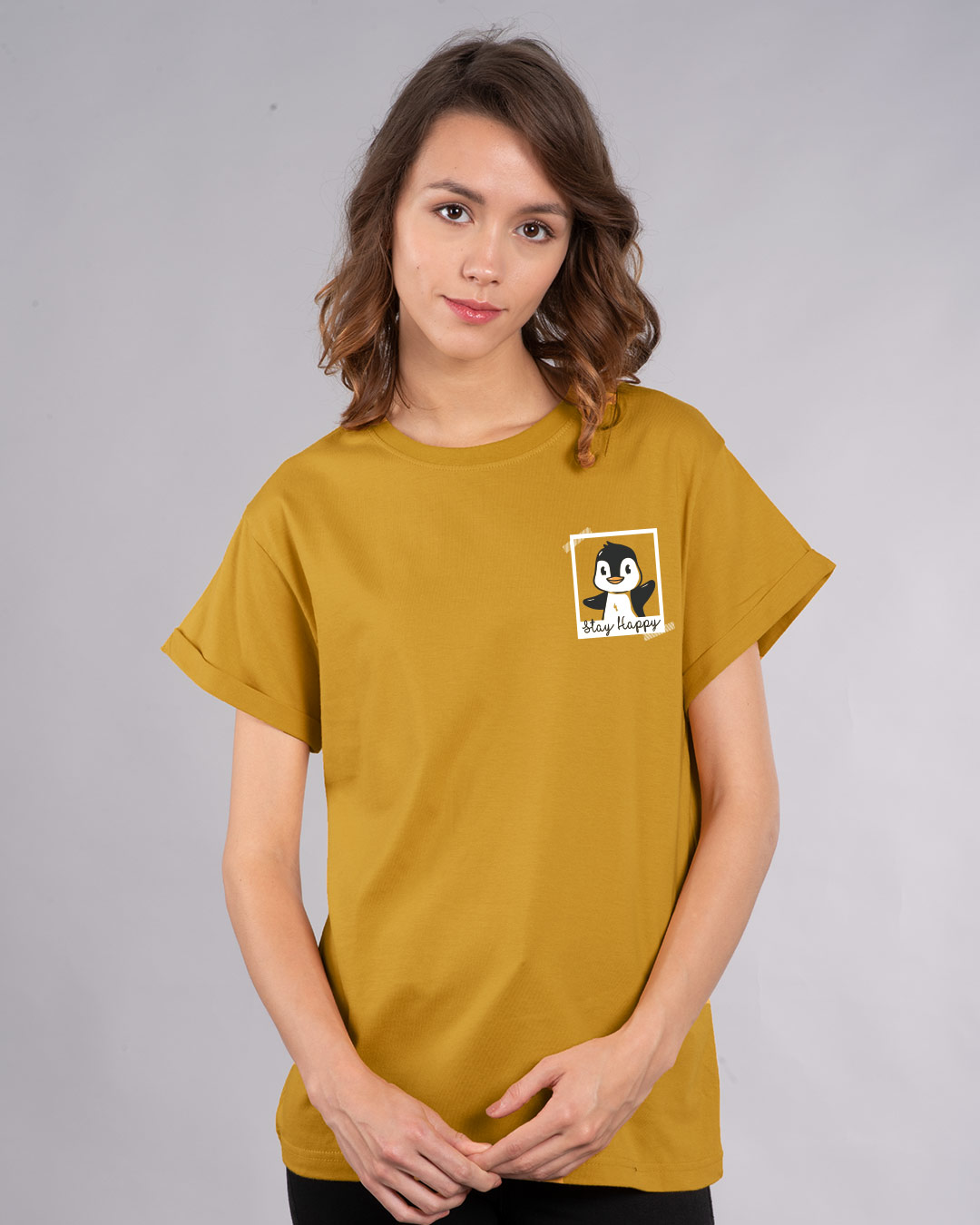 Shop Penguin Polaroid Boyfriend T-Shirt-Back
