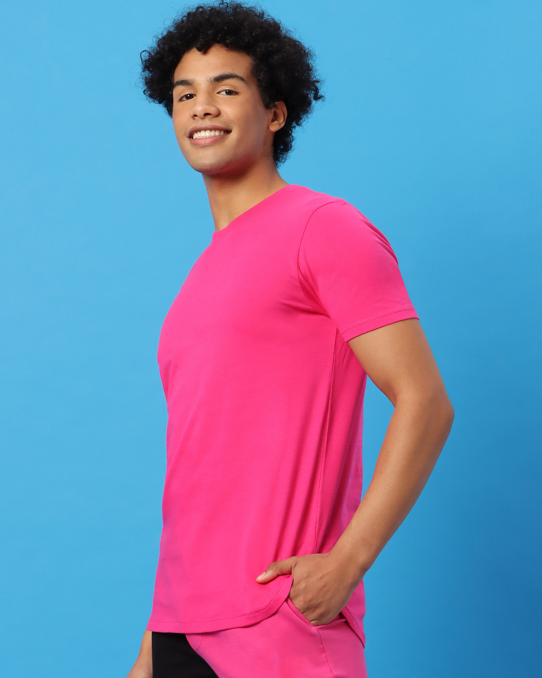 Shop Men's Peppy Pink Apple Cut T-shirt-Back