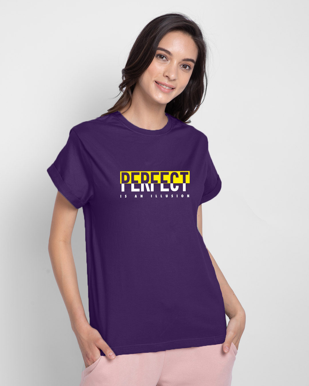 Shop Perfect Illusion Boyfriend T-Shirt Parachute Purple-Back