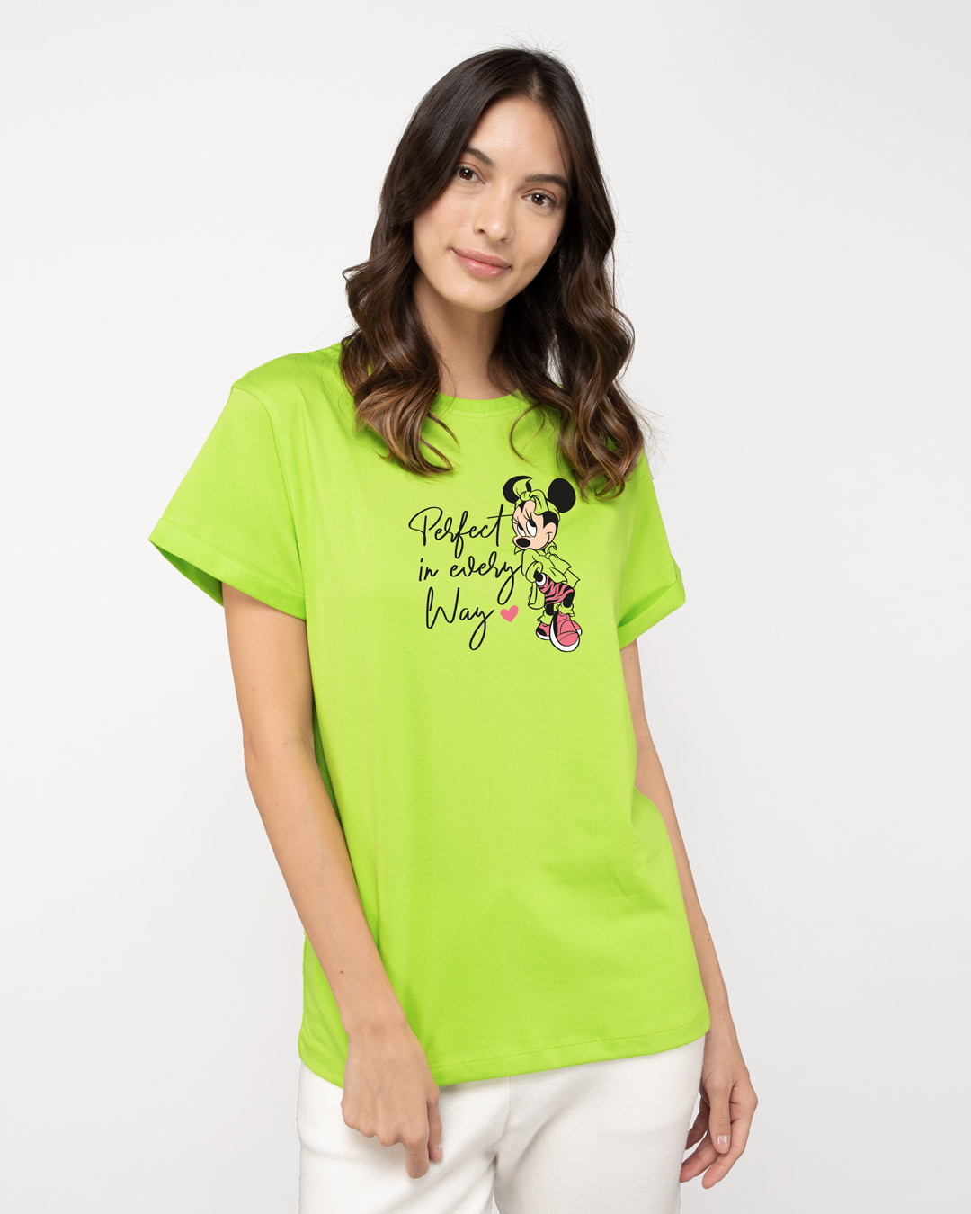 Shop Perfect Minnie Boyfriend T-Shirt (DL) Neon Green-Back