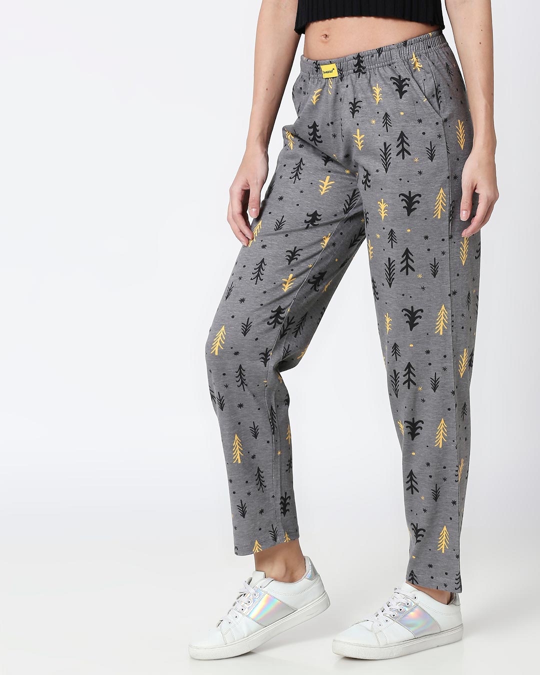 Shop Pine Forest Grey Knitted Pyjamas-Back