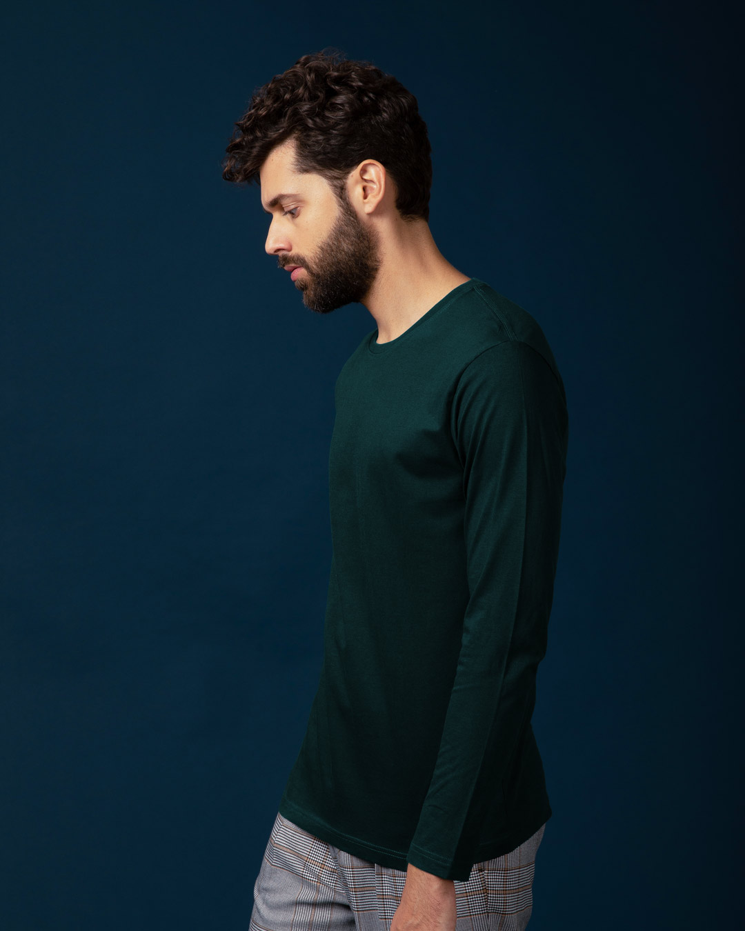 Shop Pine Green Full Sleeve T-Shirt-Back