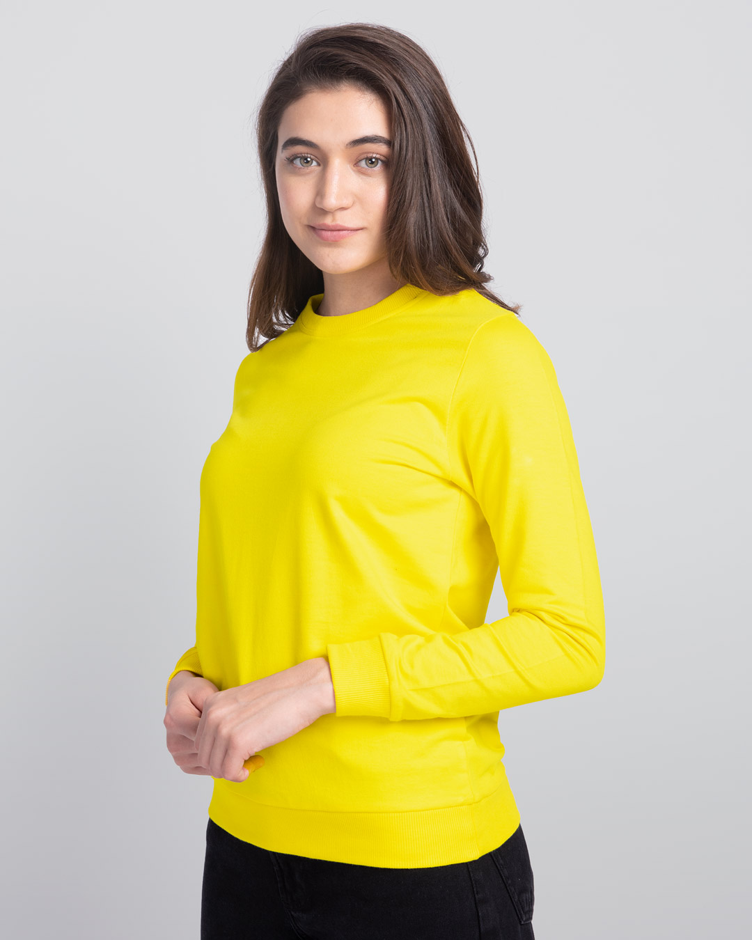 Shop Pineapple Yellow Fleece Light Sweatshirt-Back