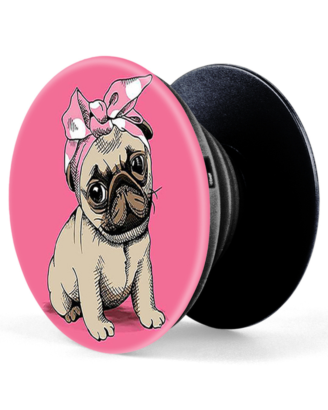 Shop Pink Cute Dog Pop Socket-Back