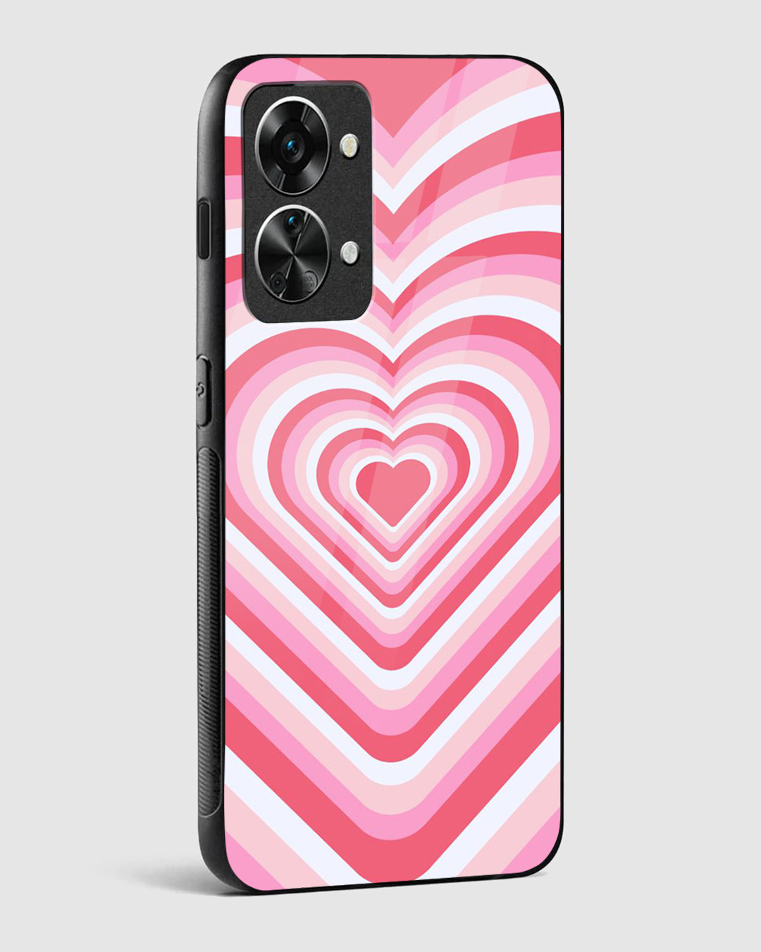 Shop Pink Flare Heart Y2K Premium Glass Case for OnePlus Nord 2T 5G-Back
