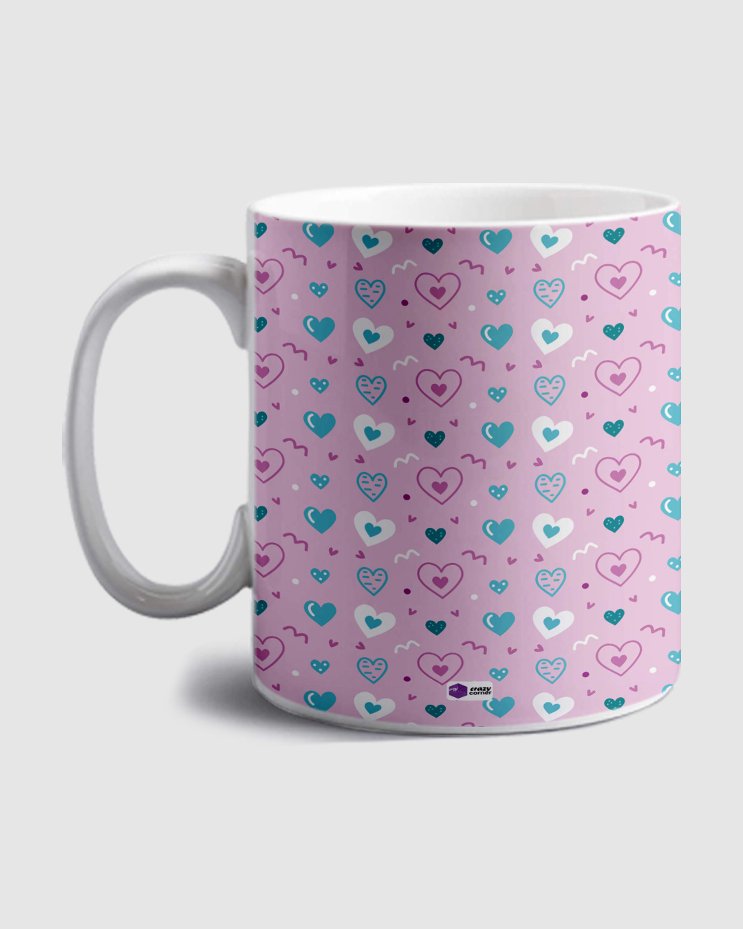 Shop Pink Heart Printed Mug-Back