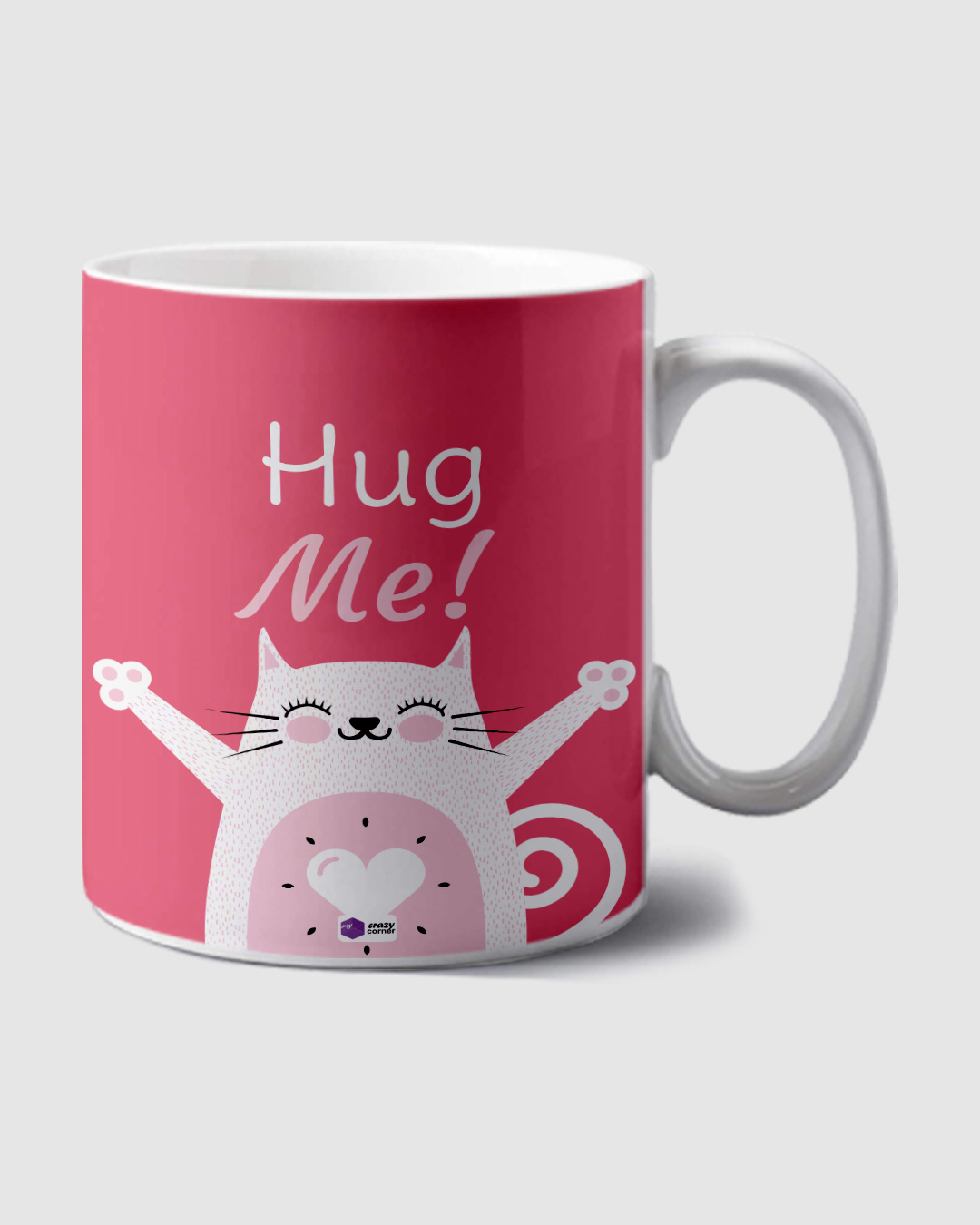 Shop Pink Hug Me Valentine Mug-Back