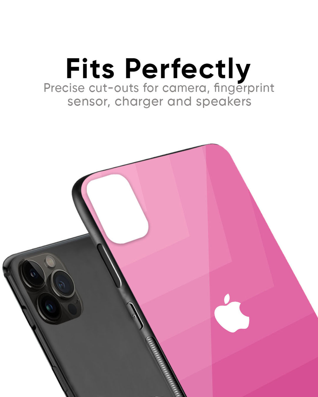 Shop Pink Ribbon Caddy Premium Glass Case for Apple iPhone XS (Shock Proof, Scratch Resistant)-Back