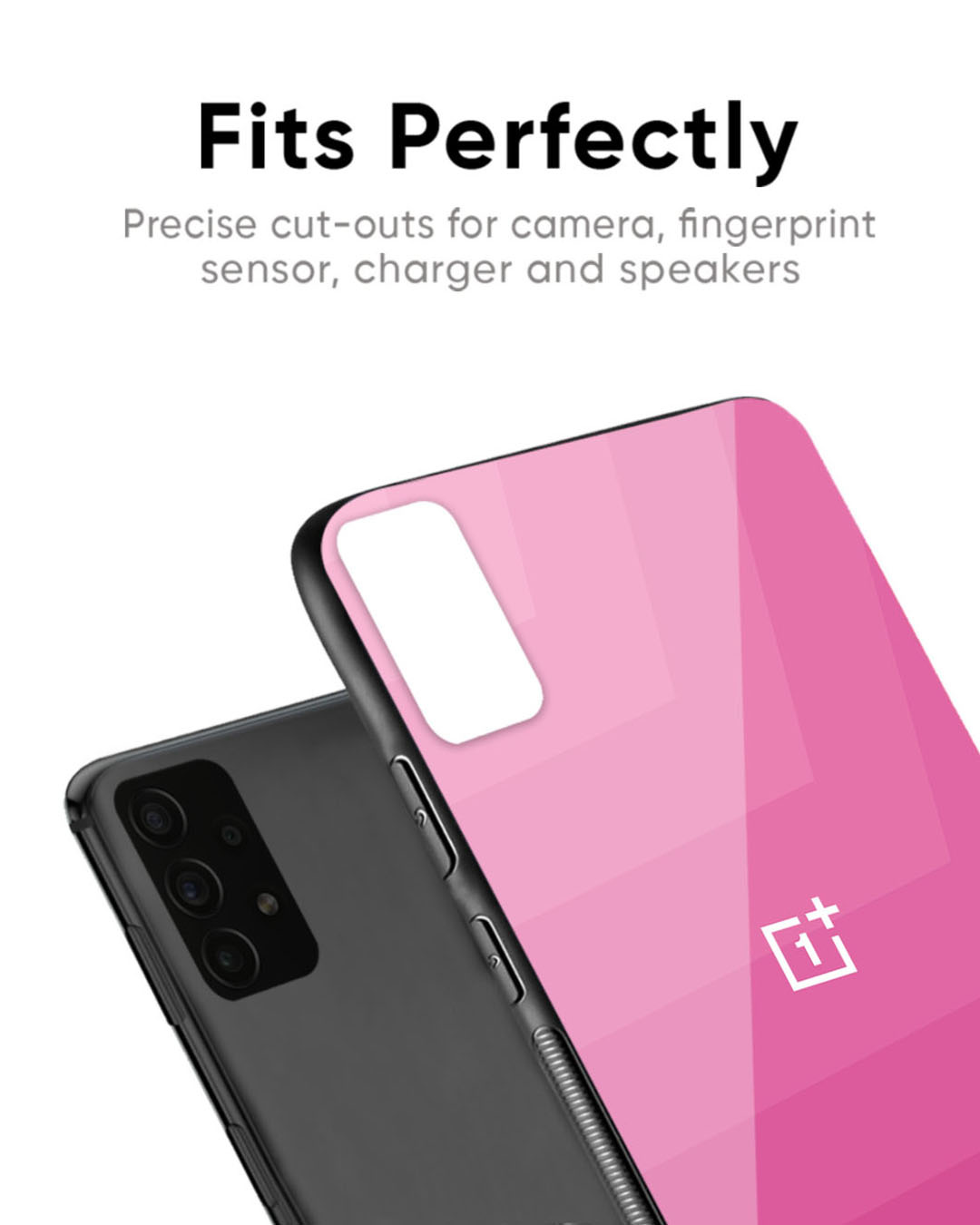 Shop Pink Ribbon Caddy Premium Glass Case for OnePlus 6T (Shock Proof, Scratch Resistant)-Back