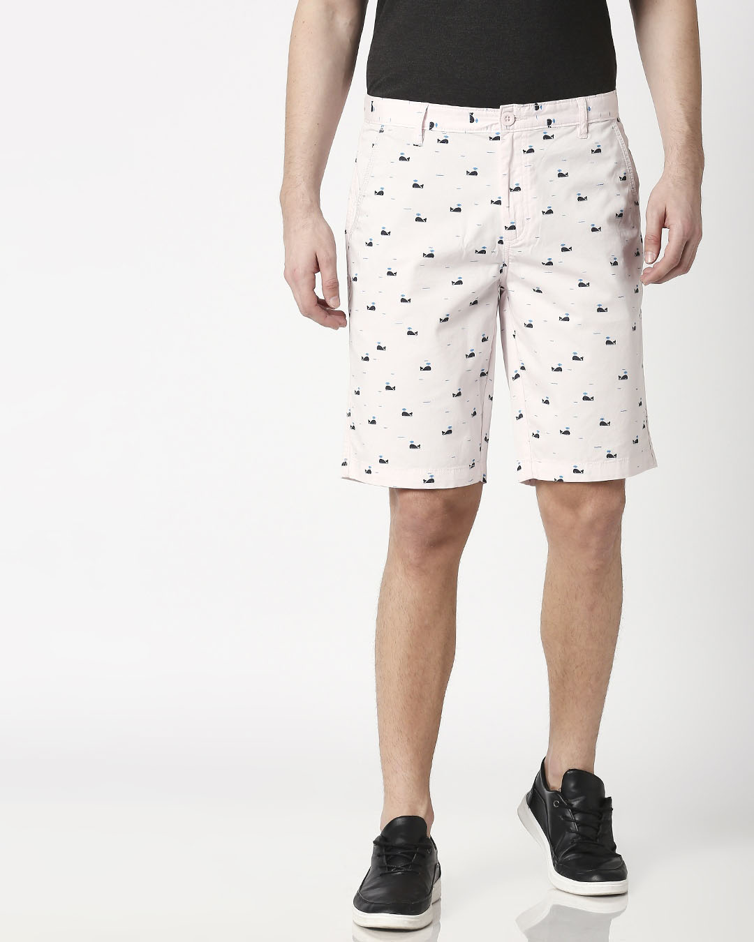 Shop Pink Whale Men's Shorts-Back