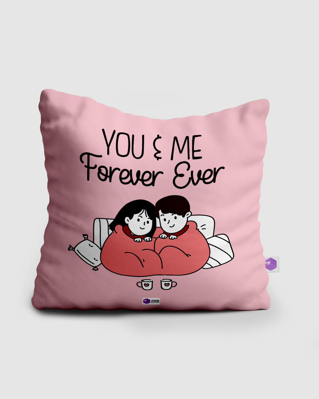 Buy Pink You and Me Forever Ever Polyester Cushion Online in India at Bewakoof Buy Pink You and Me Forever Ever Polyester Cushion Online in India at Bewakoof
