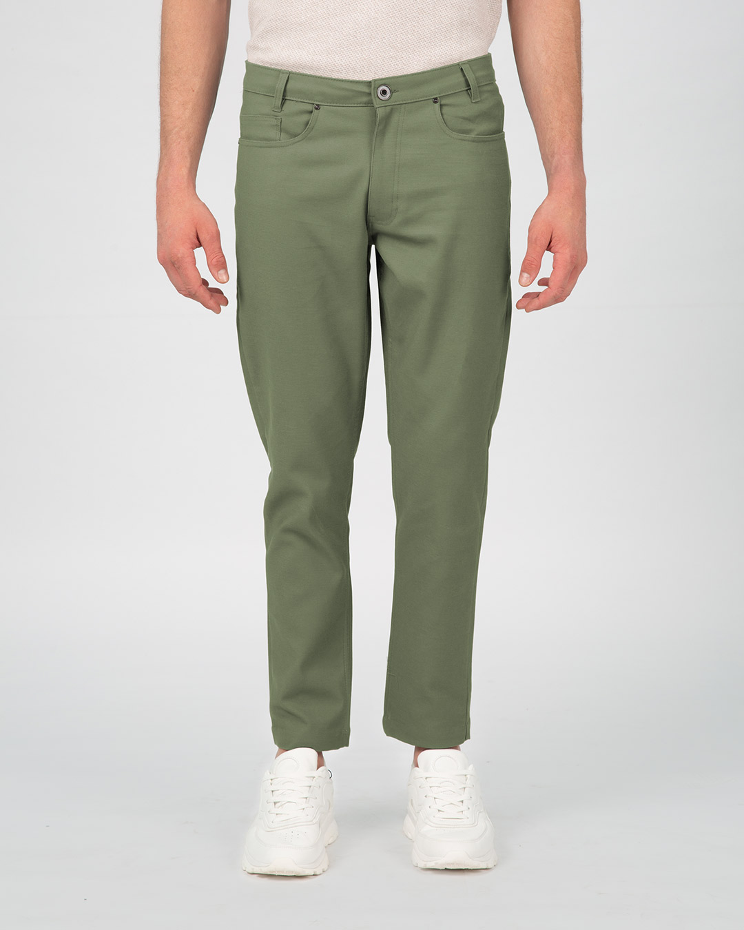 Shop Pista Green Pants-Back