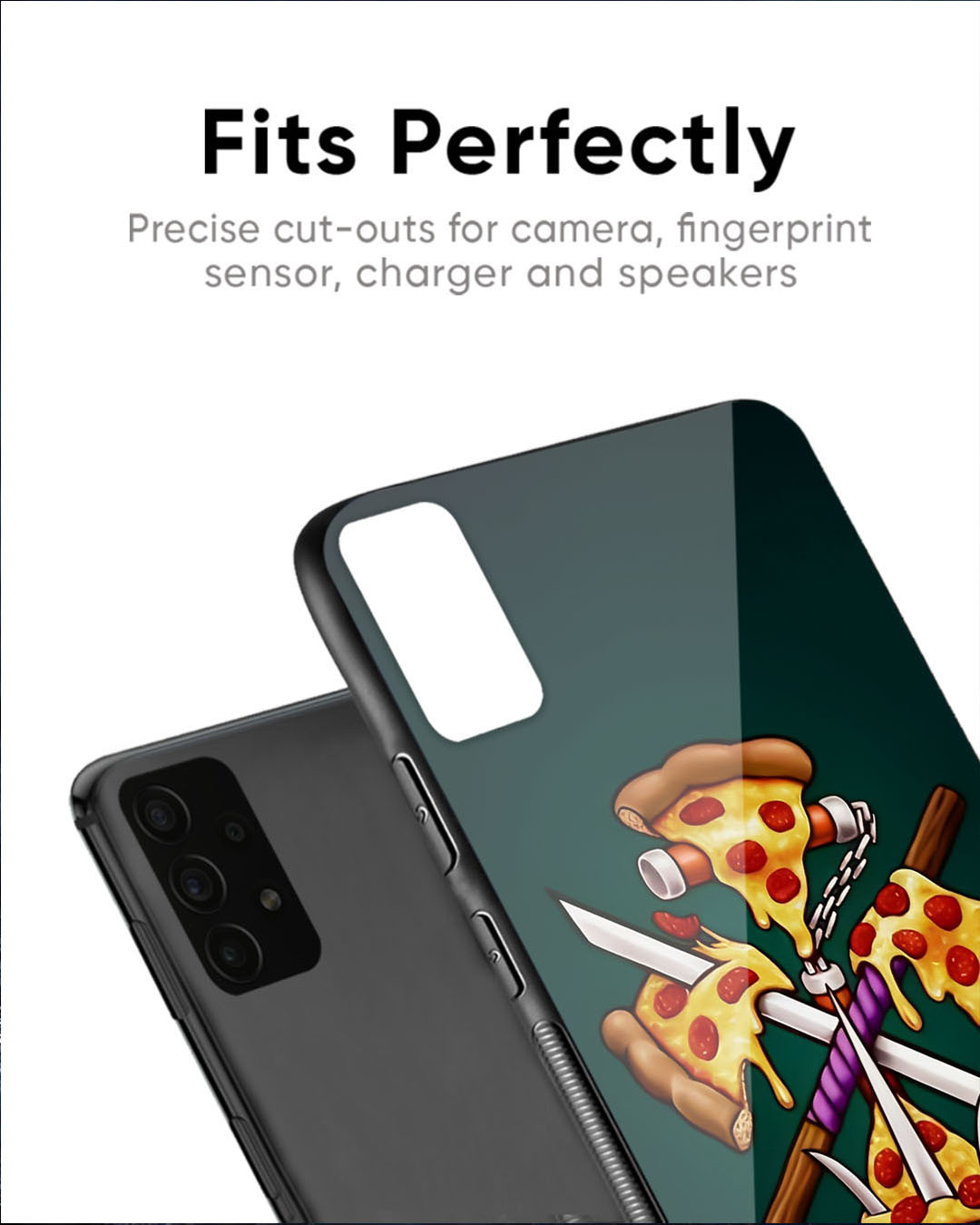 Shop Pizza Lover Premium Glass Case for Samsung Galaxy A35 5G(Shock Proof, Scratch Resistant)-Back
