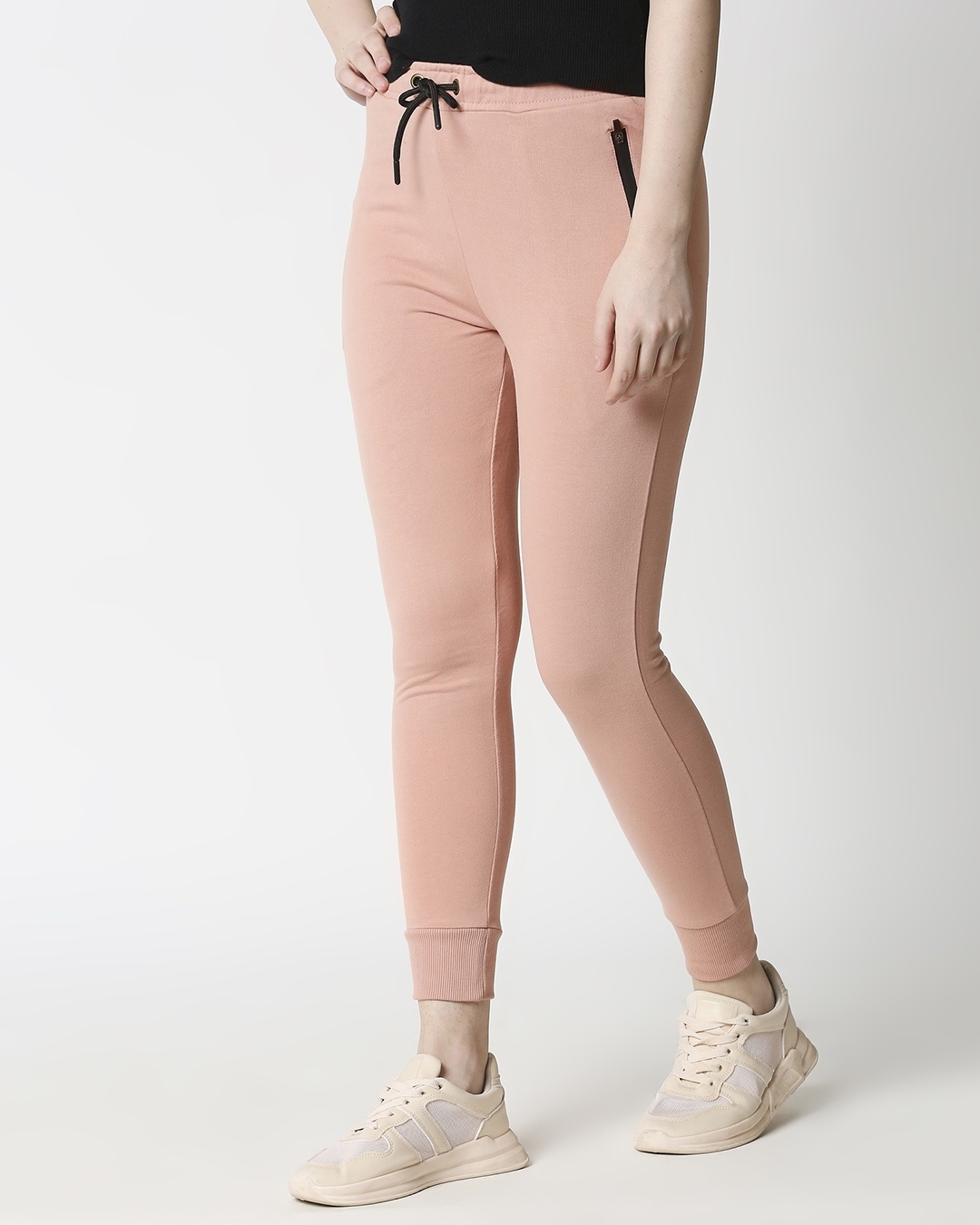 Buy Plain Jogger Pants With Zipper for 