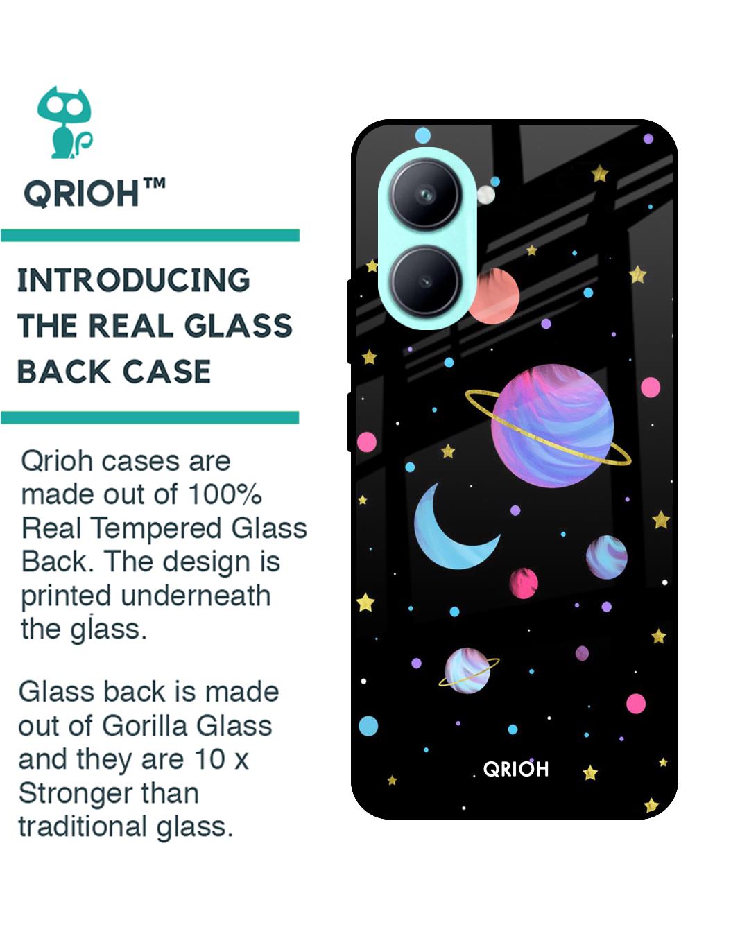 Shop Planet Play Printed Premium Glass Case for Realme C33 (Shock Proof,Scratch Resistant)-Back
