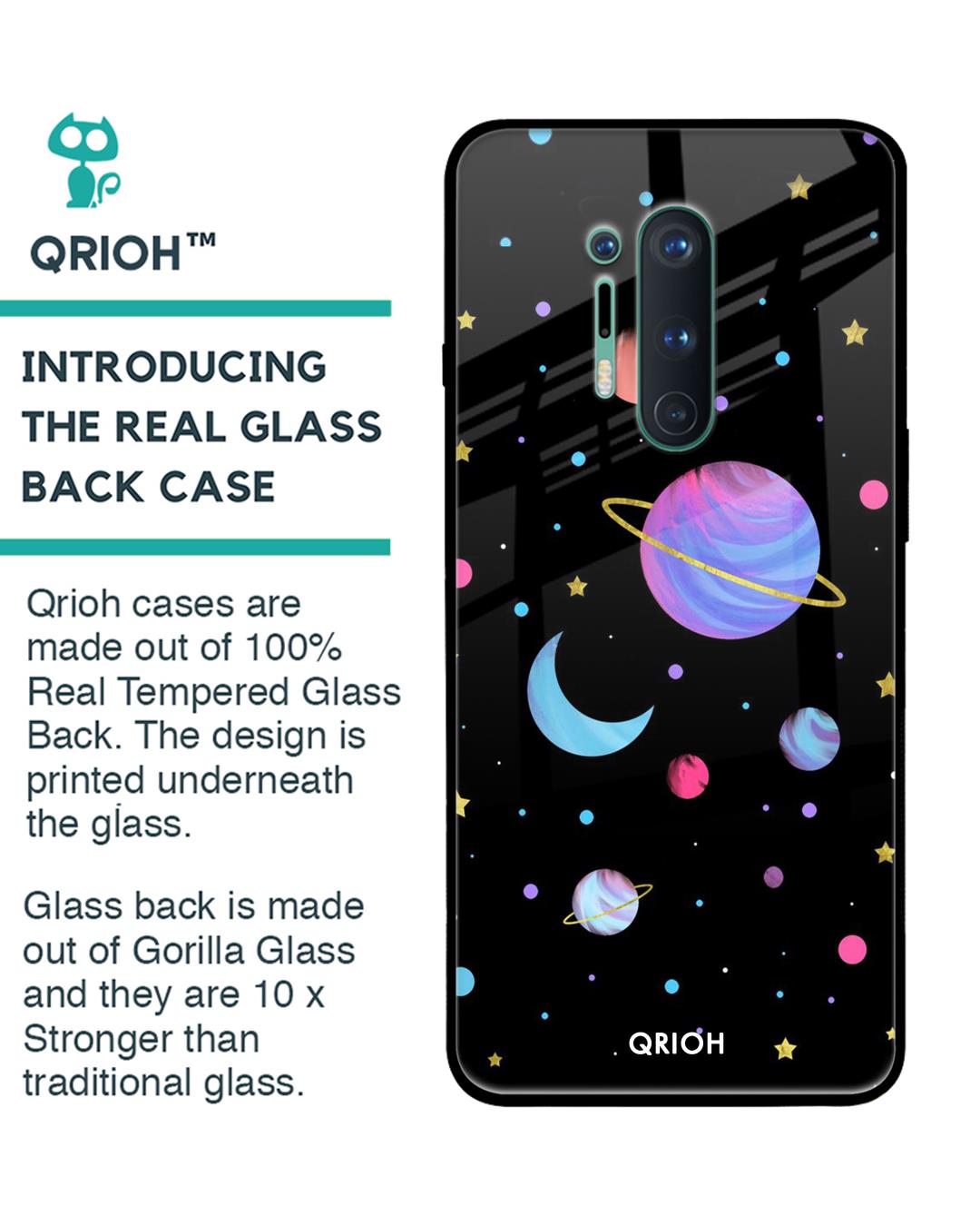 Shop Planet Play Printed Premium Glass Cover For OnePlus 8 Pro (Impact Resistant, Matte Finish)-Back