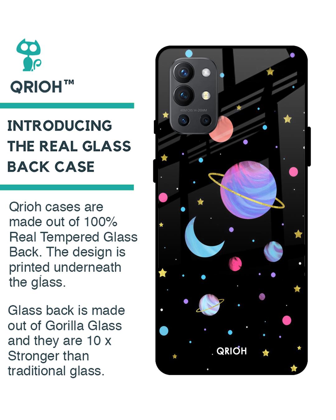 Shop Planet Play Printed Premium Glass Cover For OnePlus 9R (Impact Resistant, Matte Finish)-Back