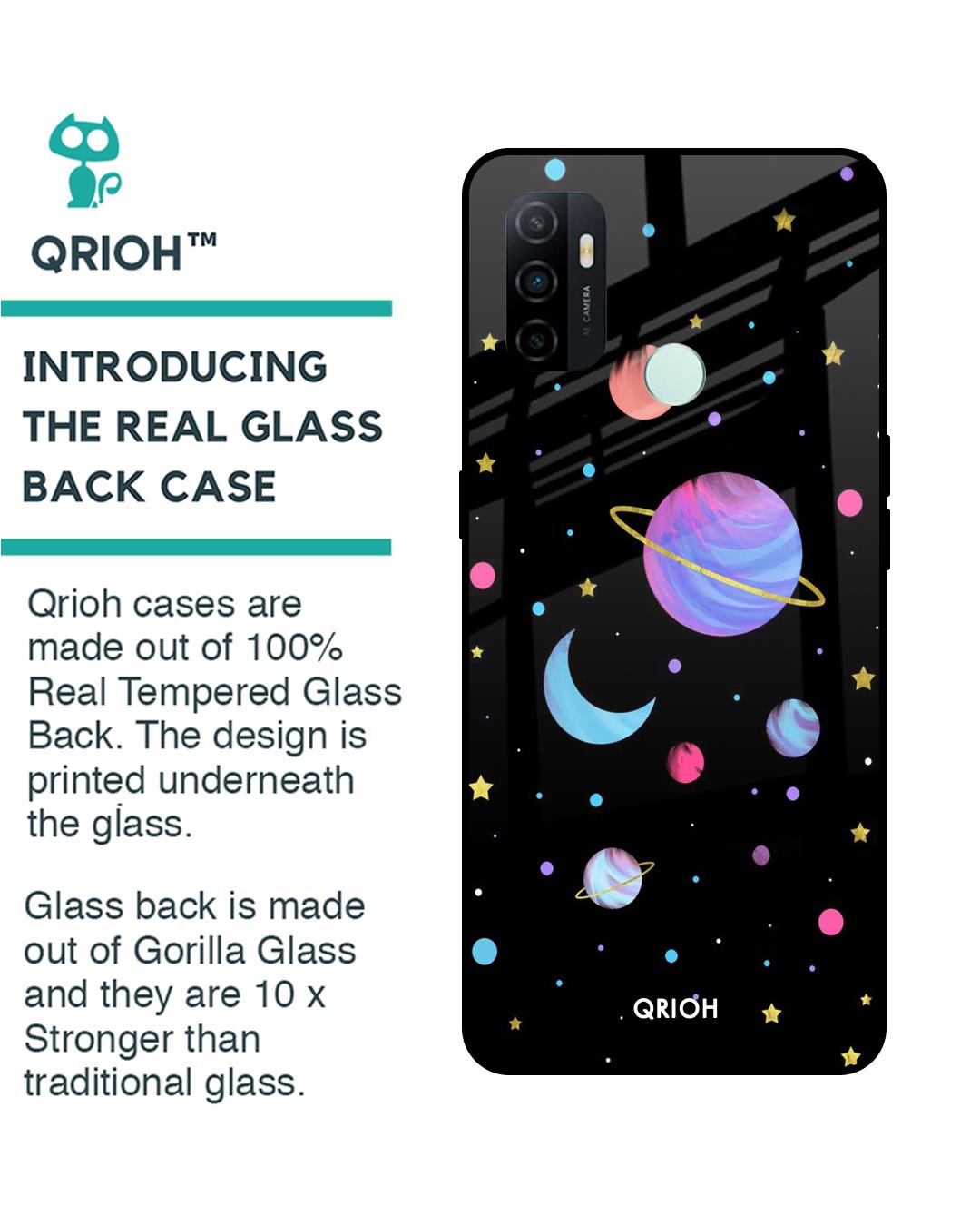Shop Planet Play Printed Premium Glass Cover For Oppo A33 (Impact Resistant, Matte Finish)-Back