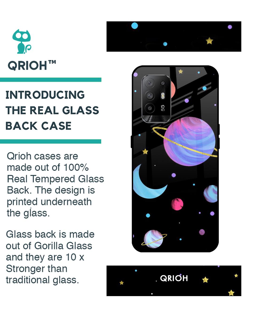 Shop Planet Play Printed Premium Glass Cover For Oppo F19 Pro Plus (Impact Resistant, Matte Finish)-Back