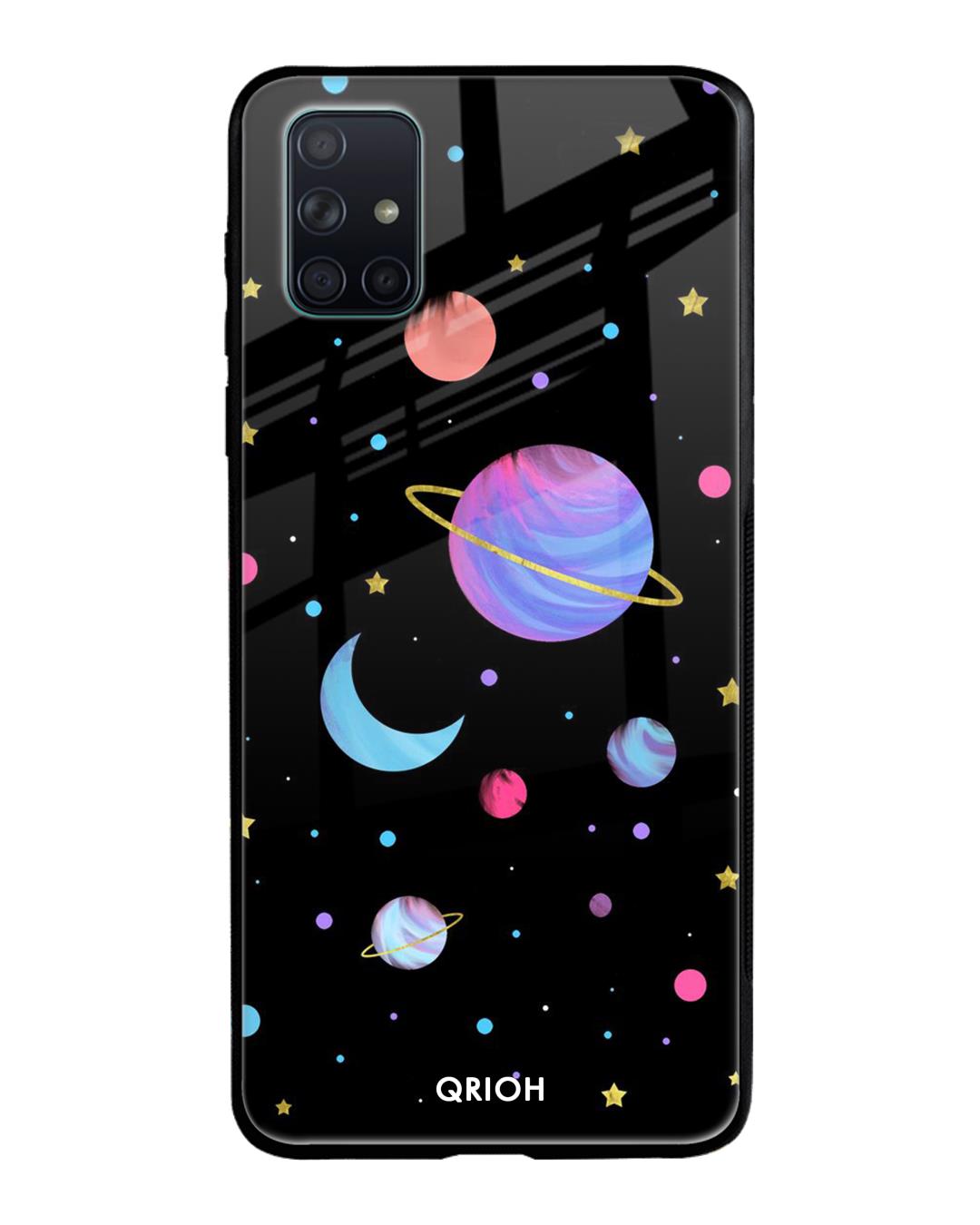 Shop Planet Play Printed Premium Glass Cover For Samsung Galaxy A71(Impact Resistant, Matte Finish)-Back