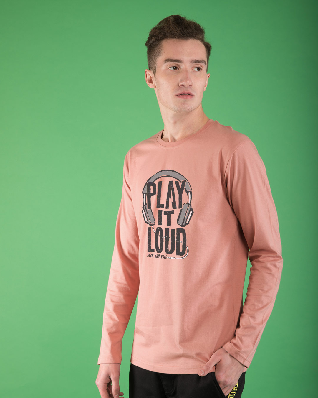 Shop Play It Loud Full Sleeve T-Shirt-Back