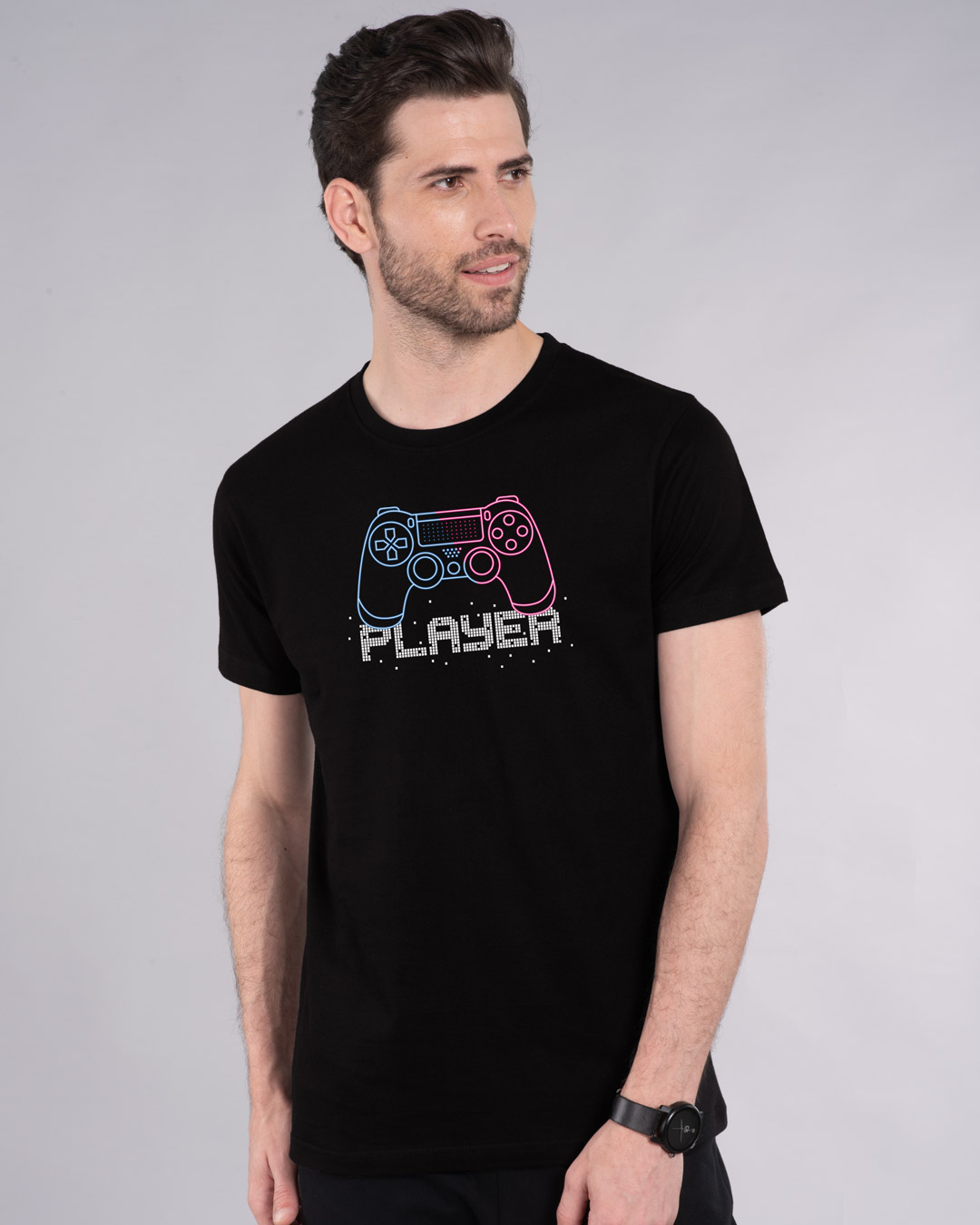 Shop Player Neon Half Sleeve T-Shirt-Back